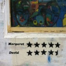 Street art: Margaret and David